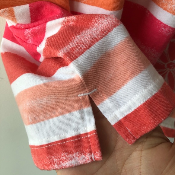 Blair Coloured Striped Embroidered Flower T Shirt - Picture 6 of 6